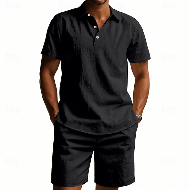 Fabian | Set met casual poloshirt en korte broek