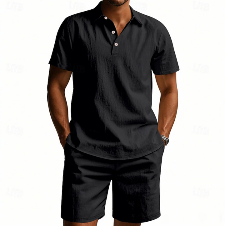 Fabian | Set met casual poloshirt en korte broek