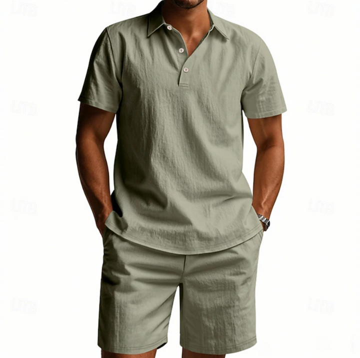 Fabian | Set met casual poloshirt en korte broek