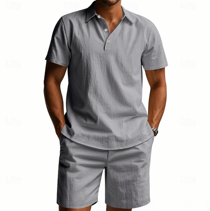 Fabian | Set met casual poloshirt en korte broek