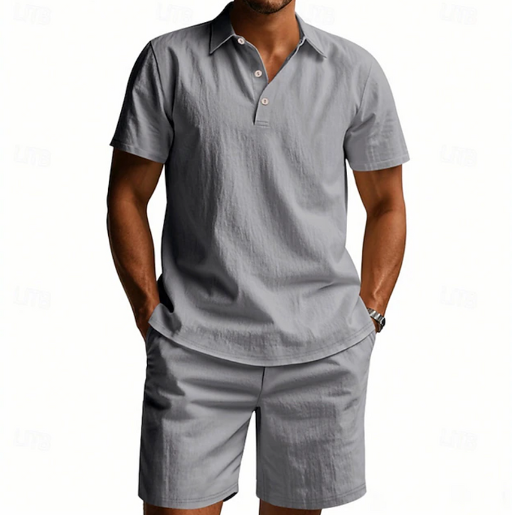 Fabian | Set met casual poloshirt en korte broek