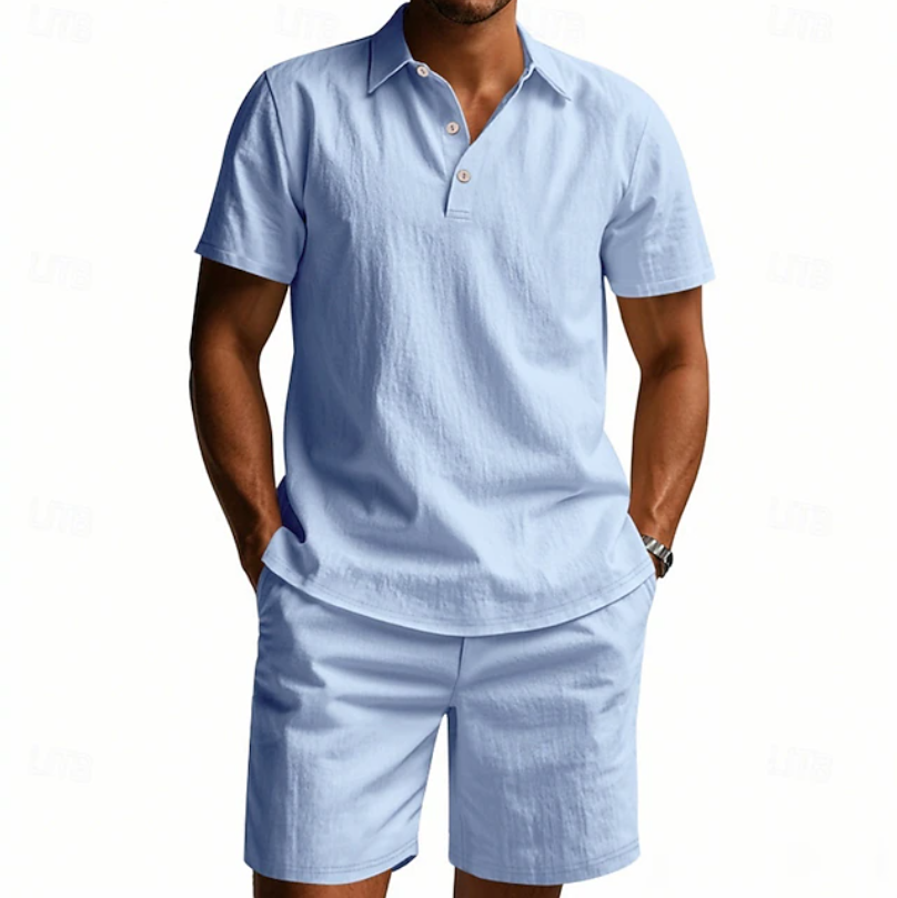 Fabian | Set met casual poloshirt en korte broek