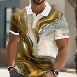 Benjamin | Casual Polo met Abstracte Print