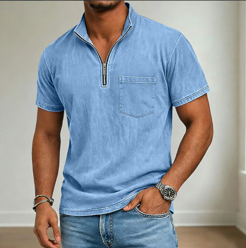 Jacob | Casual Polo met Halve Ritssluiting