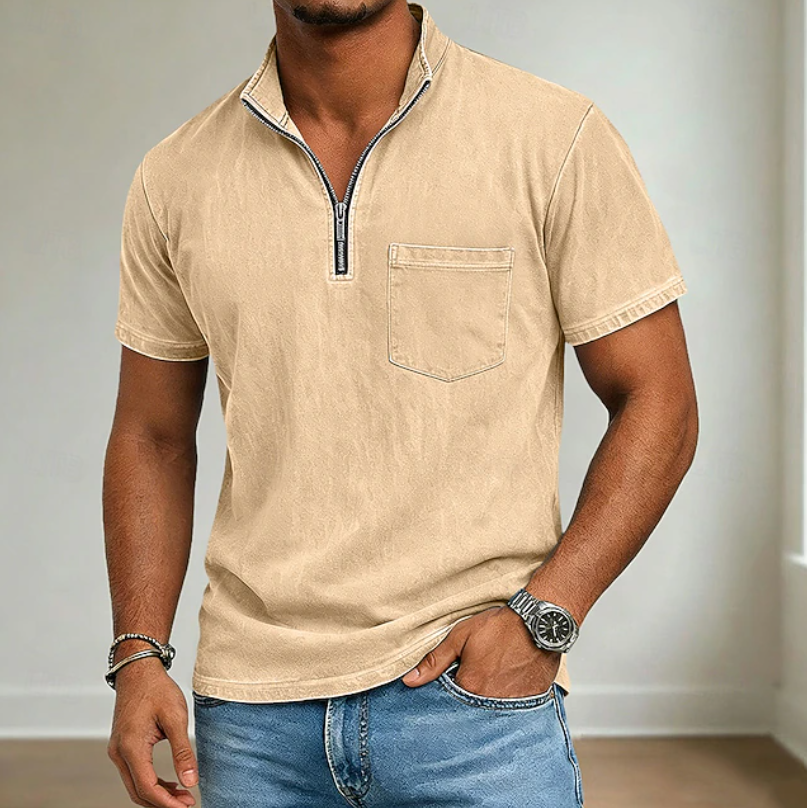 Jacob | Casual Polo met Halve Ritssluiting