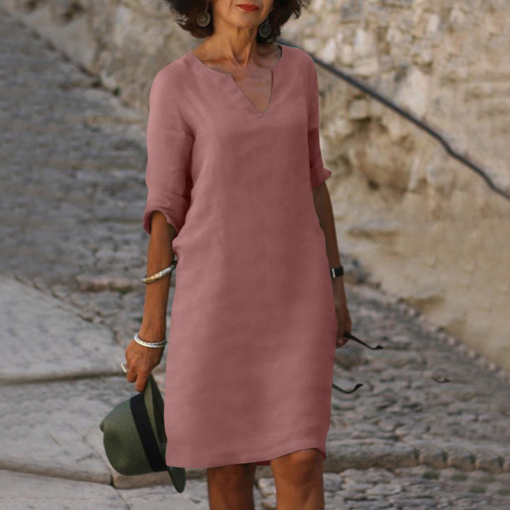 Sophie | Elegante Linnen Zomerjurk
