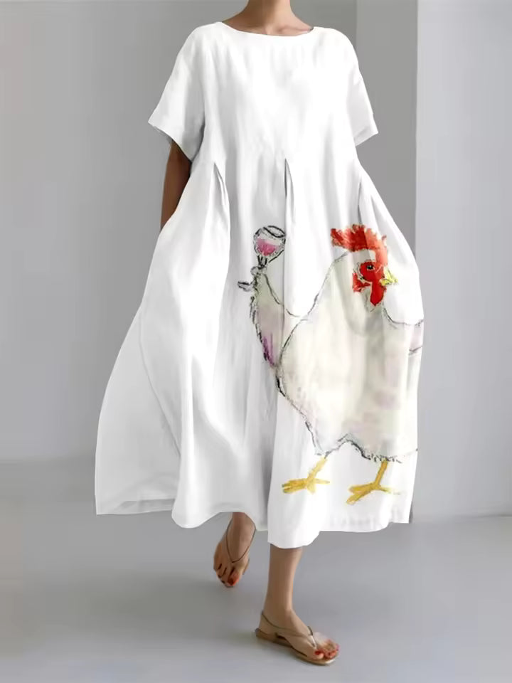 Marieke | Luchtige midi-jurk met bloemenprint