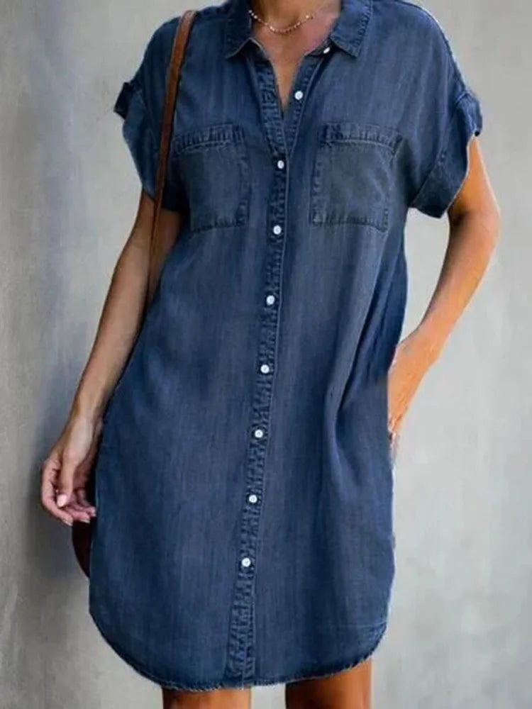 Sophie | Luchtige Denim Zomerjurk