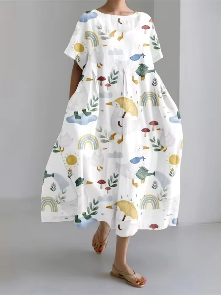 Marieke | Luchtige midi-jurk met bloemenprint