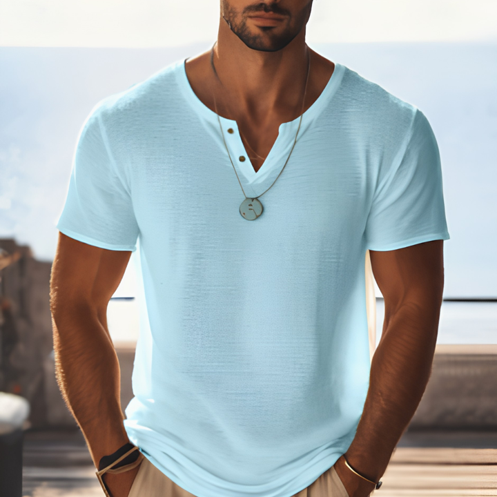 Timo | Luchtig Zomer T-shirt met V-hals
