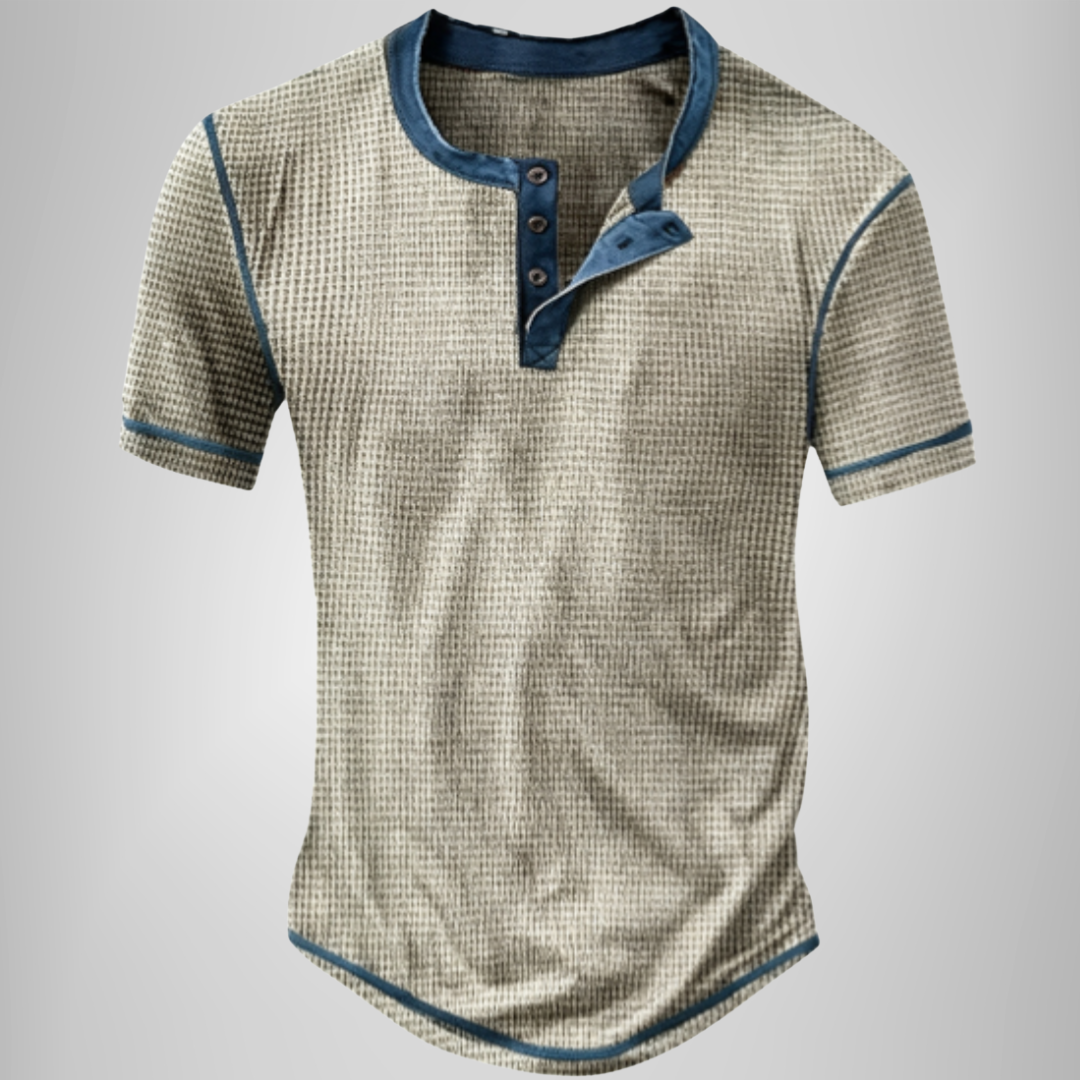 Jaap | Klassieke Henley met Structuur