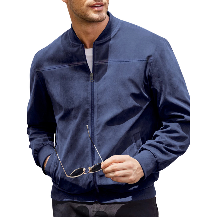 Thomas | Luxe Fluwelen Bomberjack