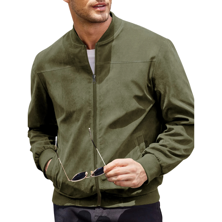 Thomas | Luxe Fluwelen Bomberjack