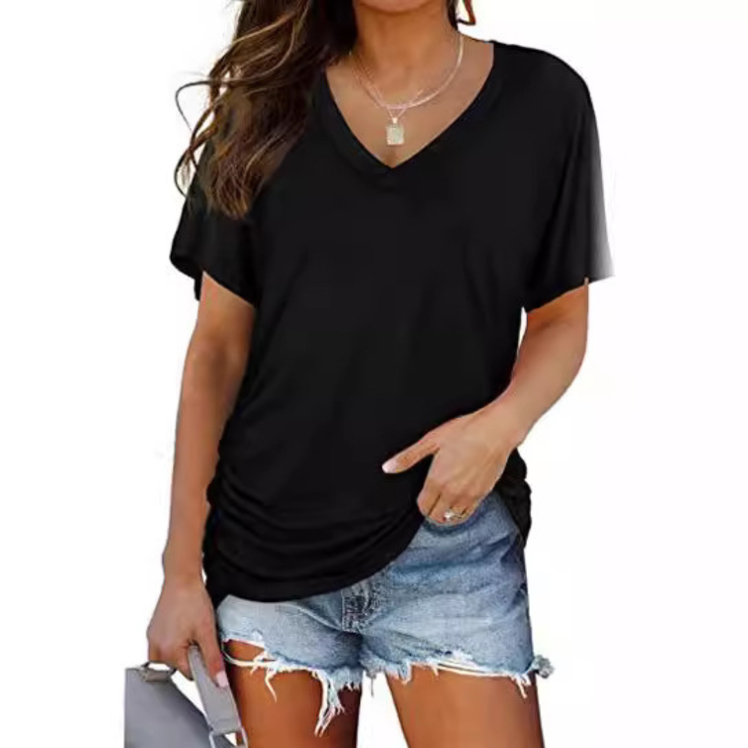 Elske | Soepel Vallende V-Hals Top