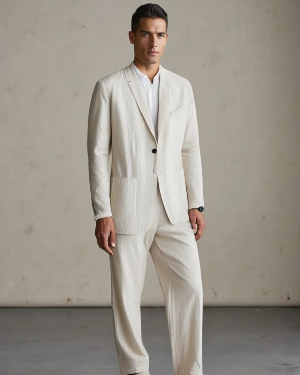 Roland | Zomerse set met overhemd en broek in casual stijl
