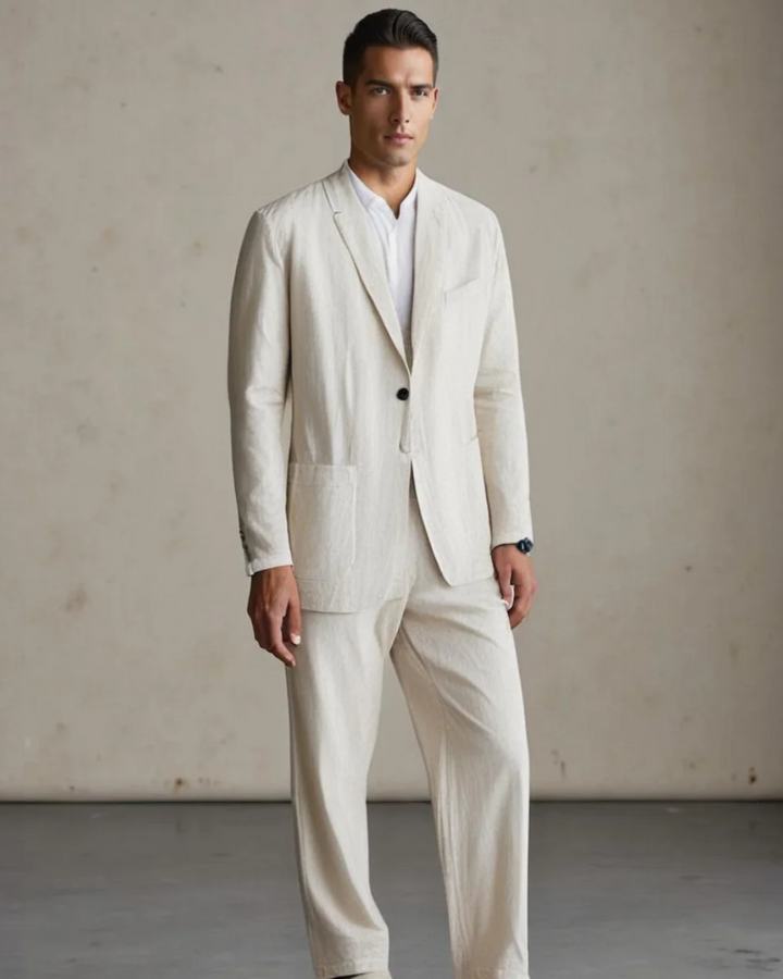 Roland | Zomerse set met overhemd en broek in casual stijl
