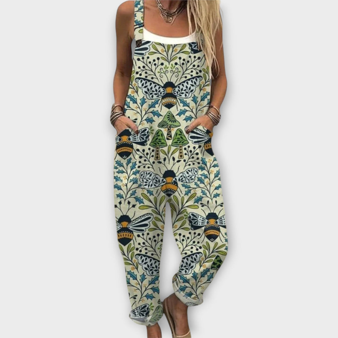 Lowenna | Losvallend Jumpsuit met Bloemmotief