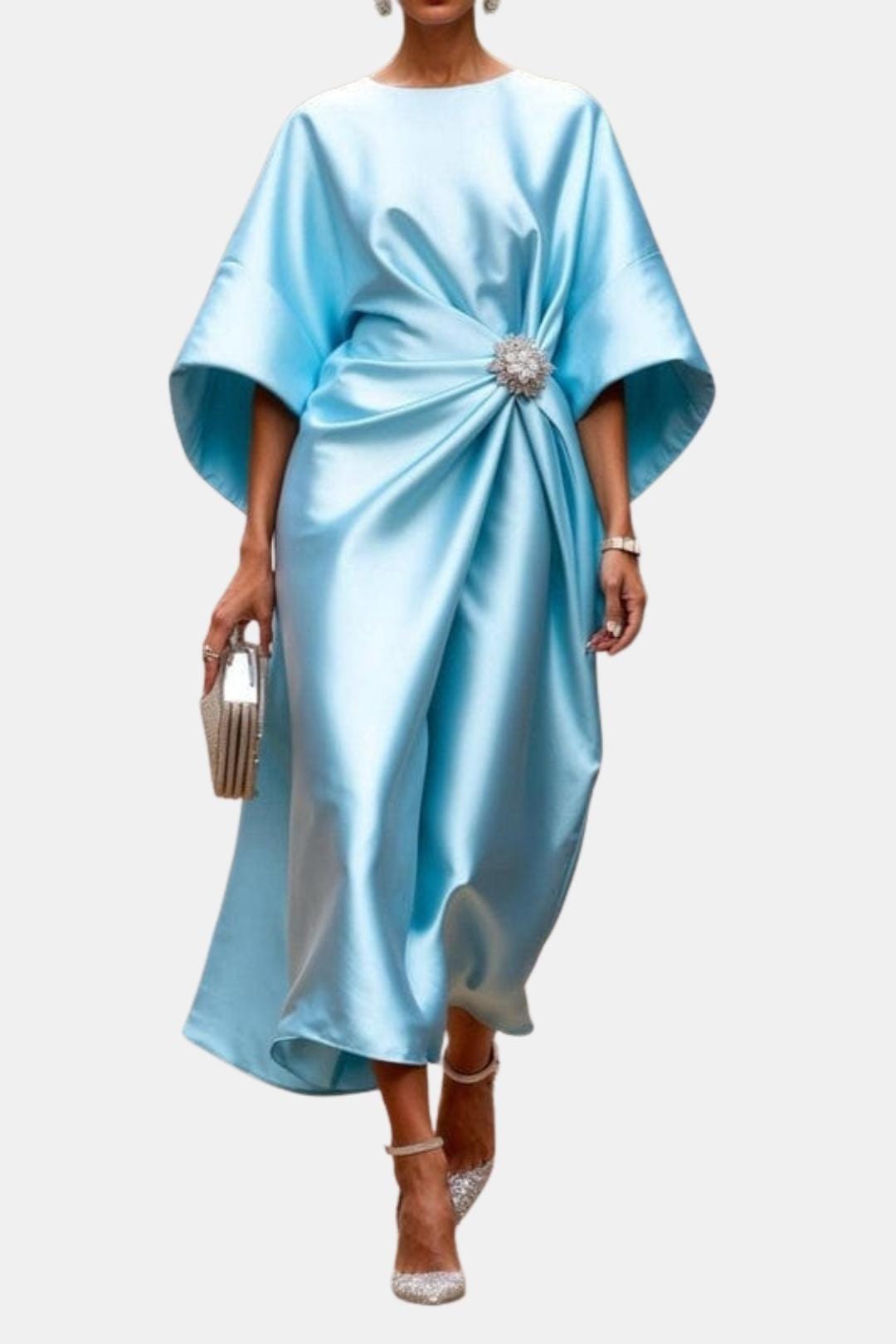 Sanne | Elegantie Jurk met Gedrapeerd Detail