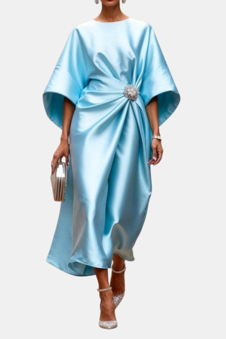 Sanne | Elegantie Jurk met Gedrapeerd Detail