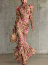 Julia | Elegante Maxi Jurk met Bloemendessin