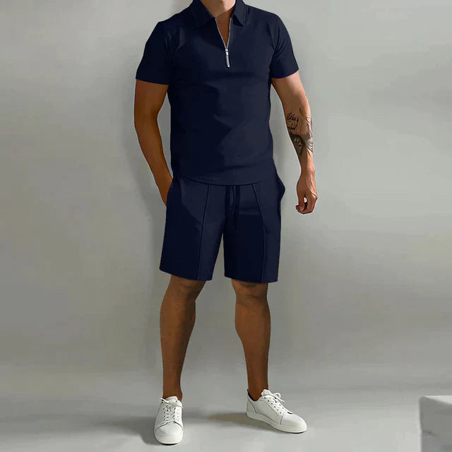 Jochem | Set met casual poloshirt en korte broek