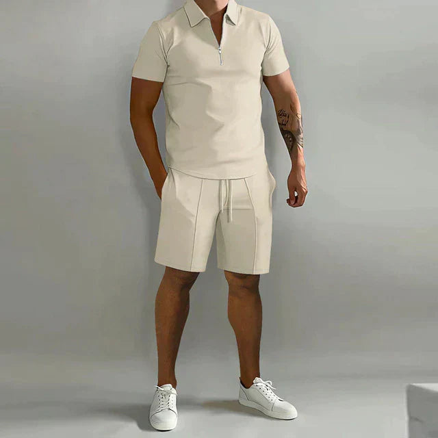 Jochem | Set met casual poloshirt en korte broek