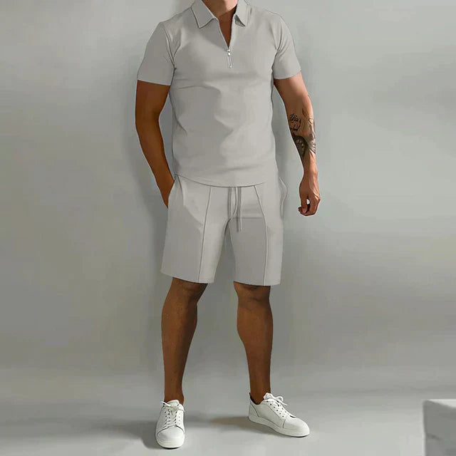 Jochem | Set met casual poloshirt en korte broek