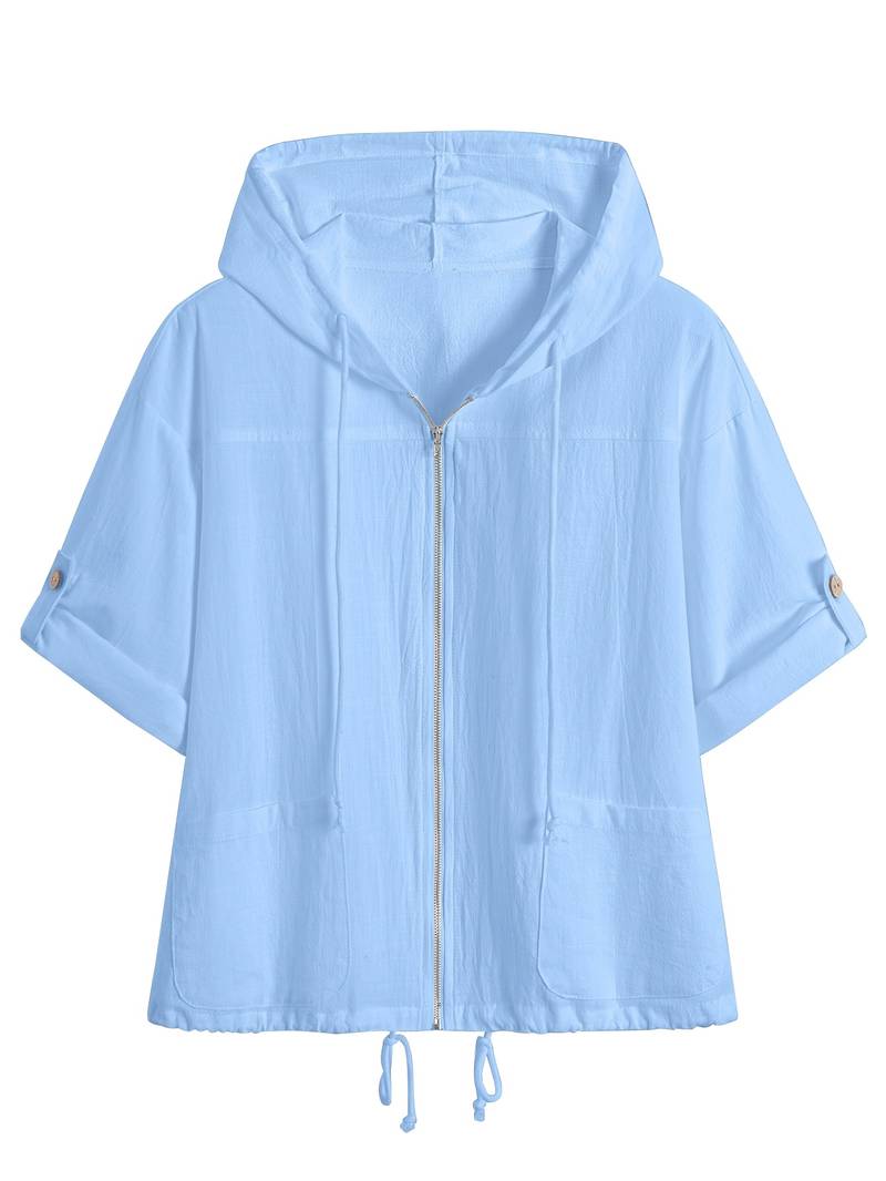 Rosalie | Luchtig Hooded Jack met Rits