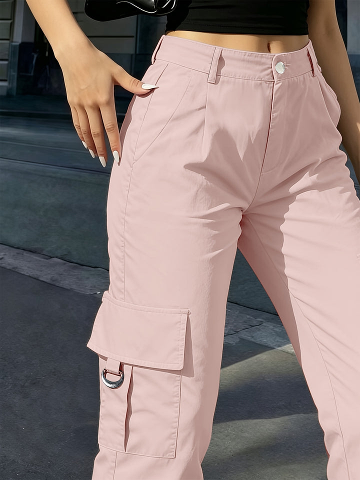 Elly | Comfortabele Cargobroek met Hoge Taille