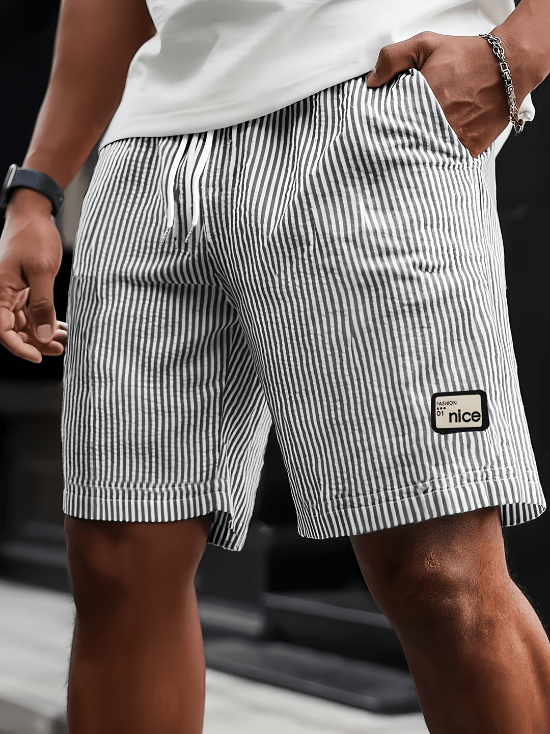 Tobias | Gestreepte Casual Short