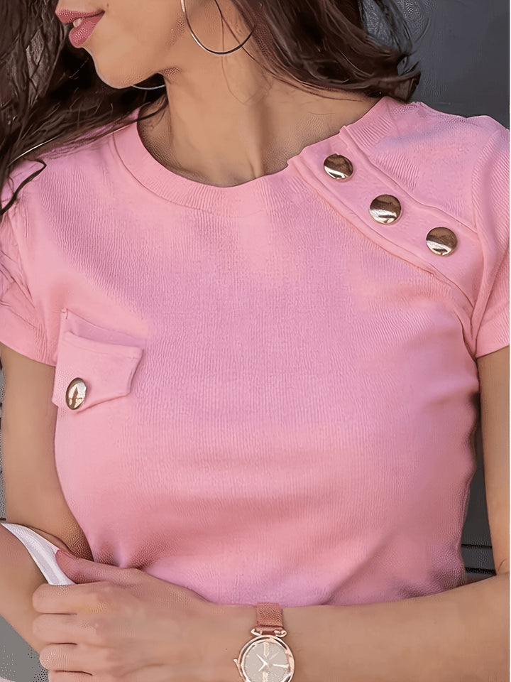 Hanne | Elegant Shirt met Sierknopen