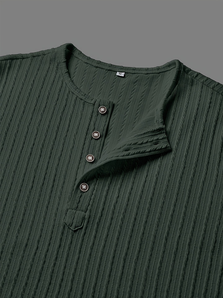 Tijmen | Verfijnde Henley met Structuur
