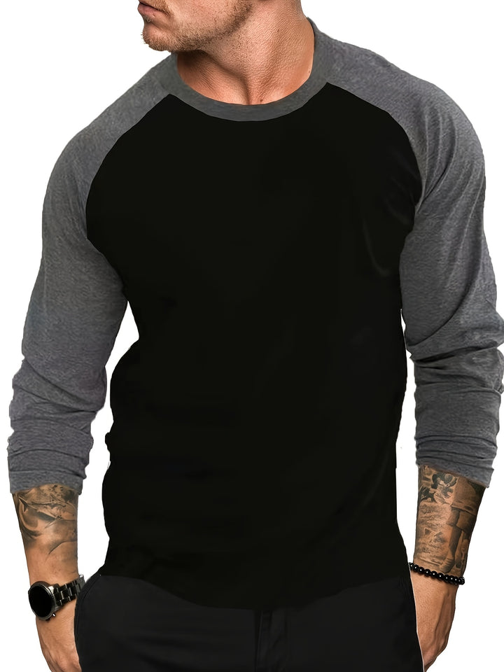 Pim | Sportieve Longsleeve met Contrastmouwen
