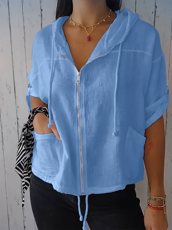 Rosalie | Luchtig Hooded Jack met Rits