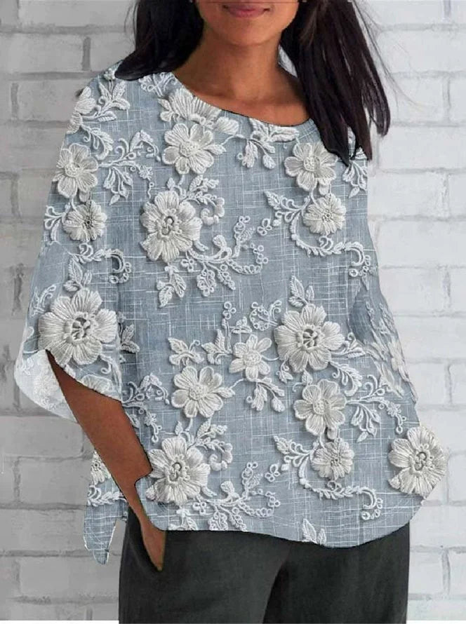 Johanna | Bloemenblouse met Relaxte Pasvorm