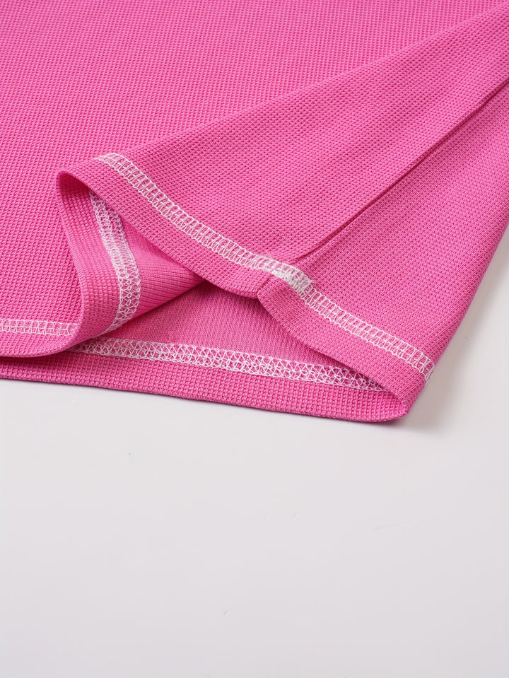 Thijs | Sportieve Henley met Knoopsluiting
