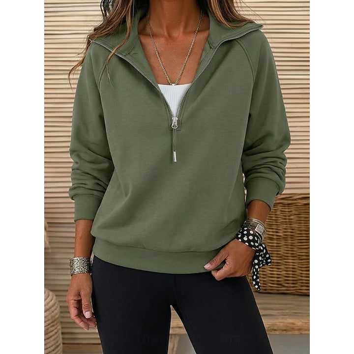 Mariëtte | Sportieve Sweater met Halve Rits