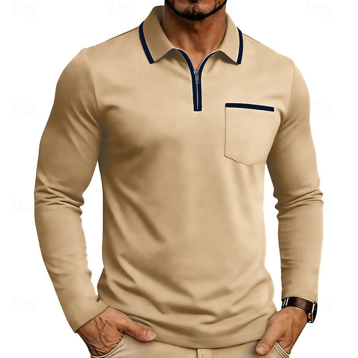 Reinoud | Verfijnde Poloshirt met Halve Rits