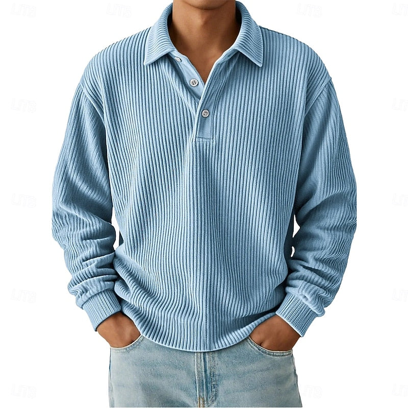 Pieter | Getextureerde Poloshirt met Kraag