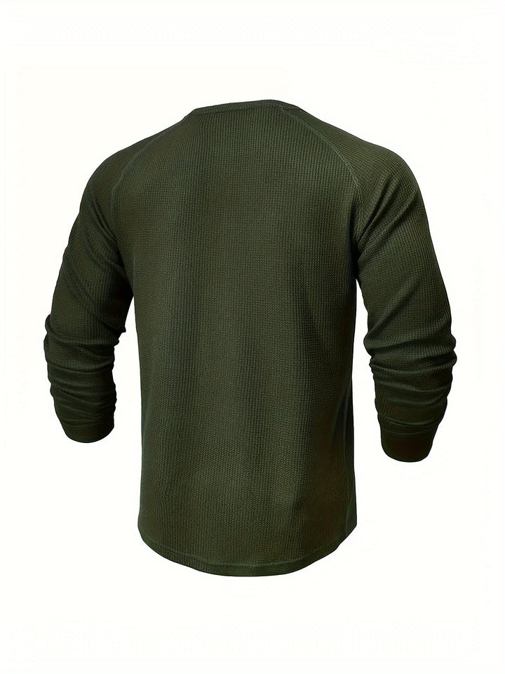 Jesse | Verfijnd Henleyshirt met Lange Mouw