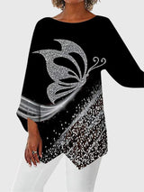 Hetty | Verfijnde Vlinderprint Top