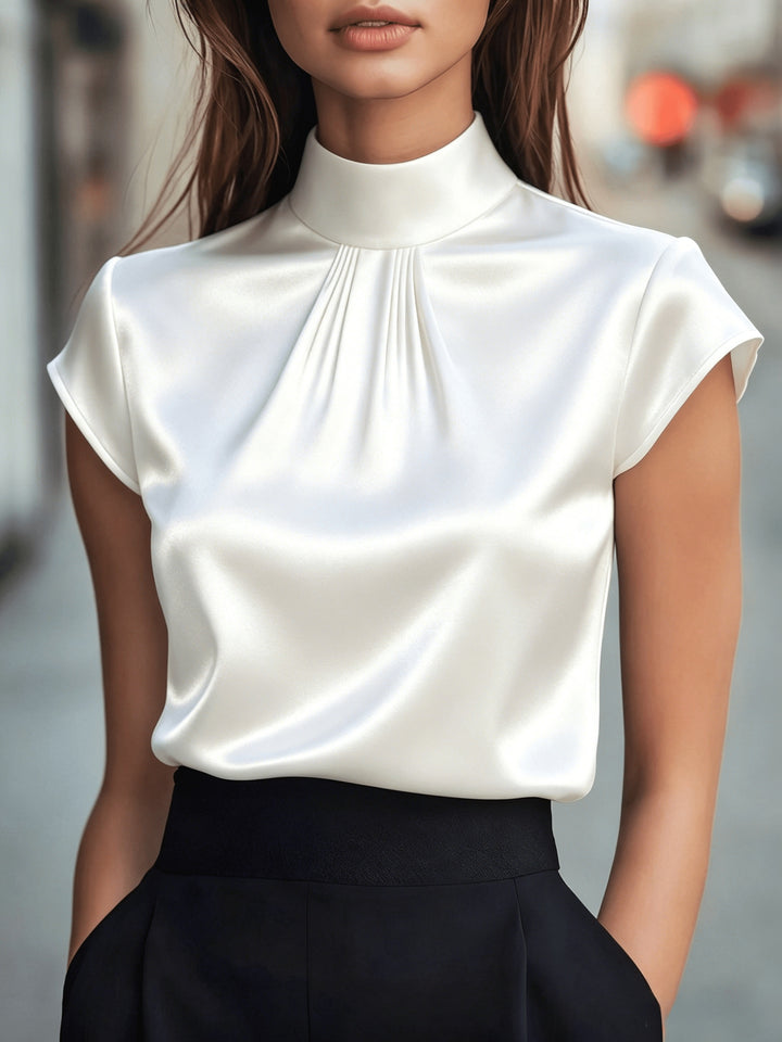 Renée | Elegante Top met Opstaande Kraag