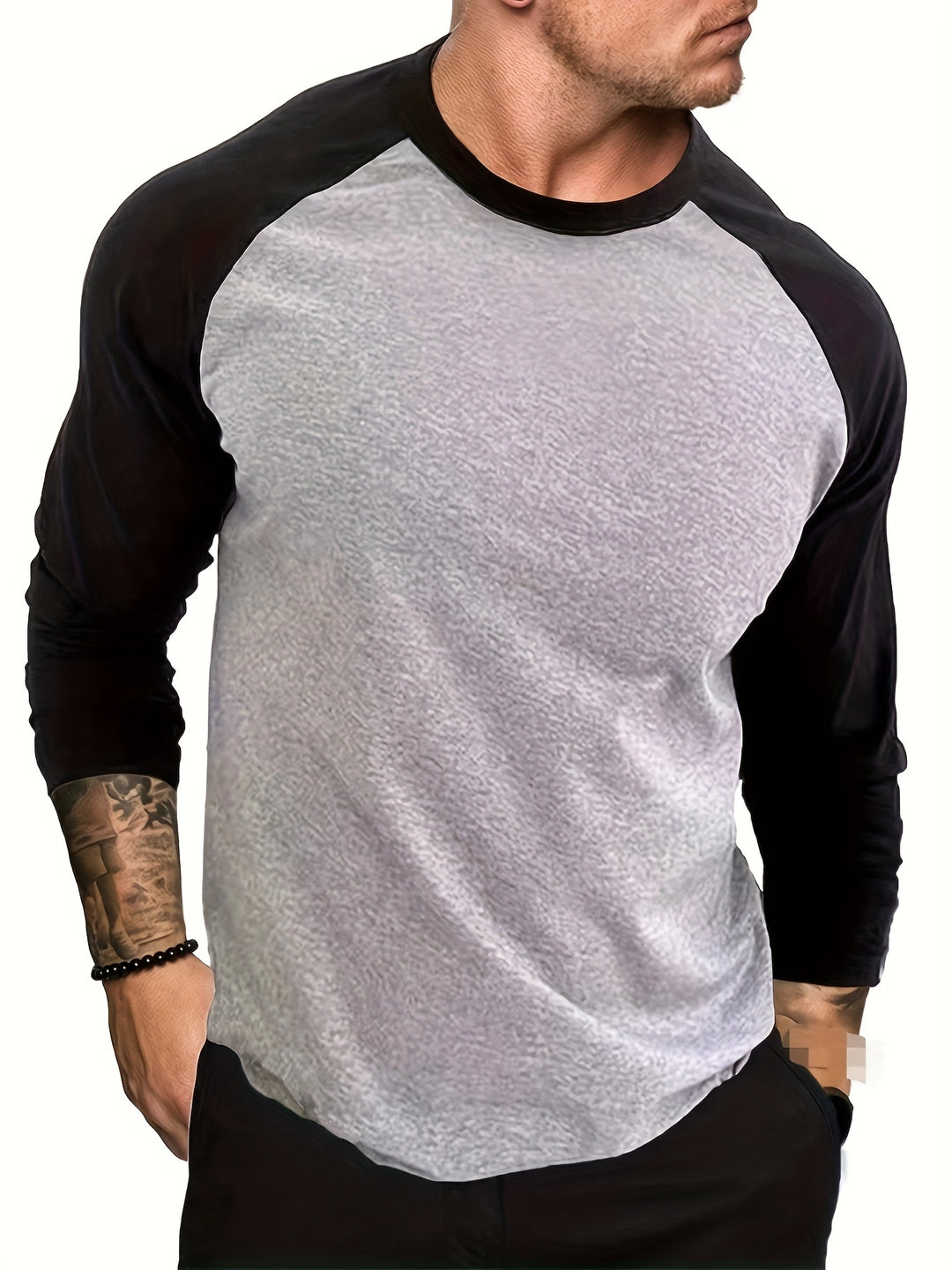 Pim | Sportieve Longsleeve met Contrastmouwen