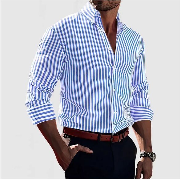 Thomas | Slim-Fit Gestreept Overhemd