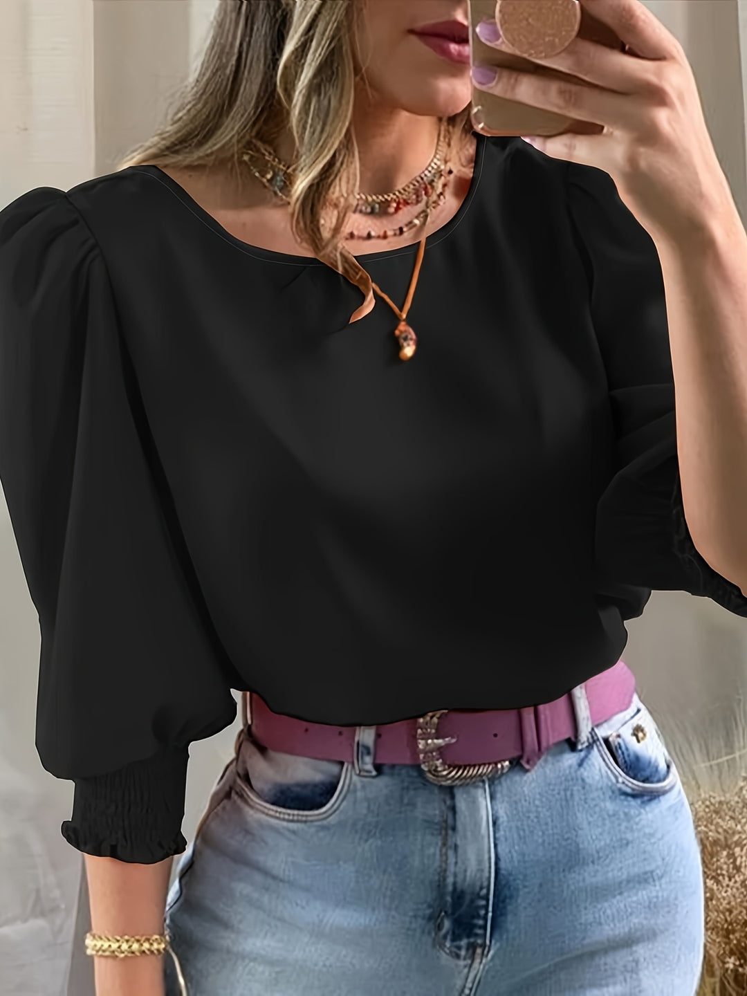 Mariëlle | Elegante Blouse met Pofmouwen