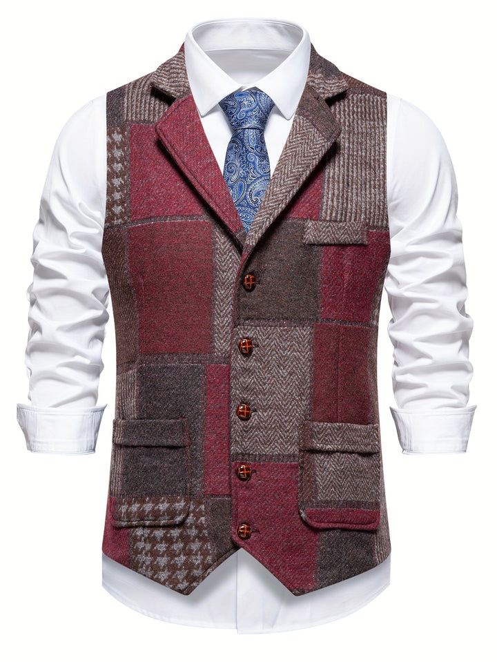 Harmen | Herenvest met klassiek patchwork
