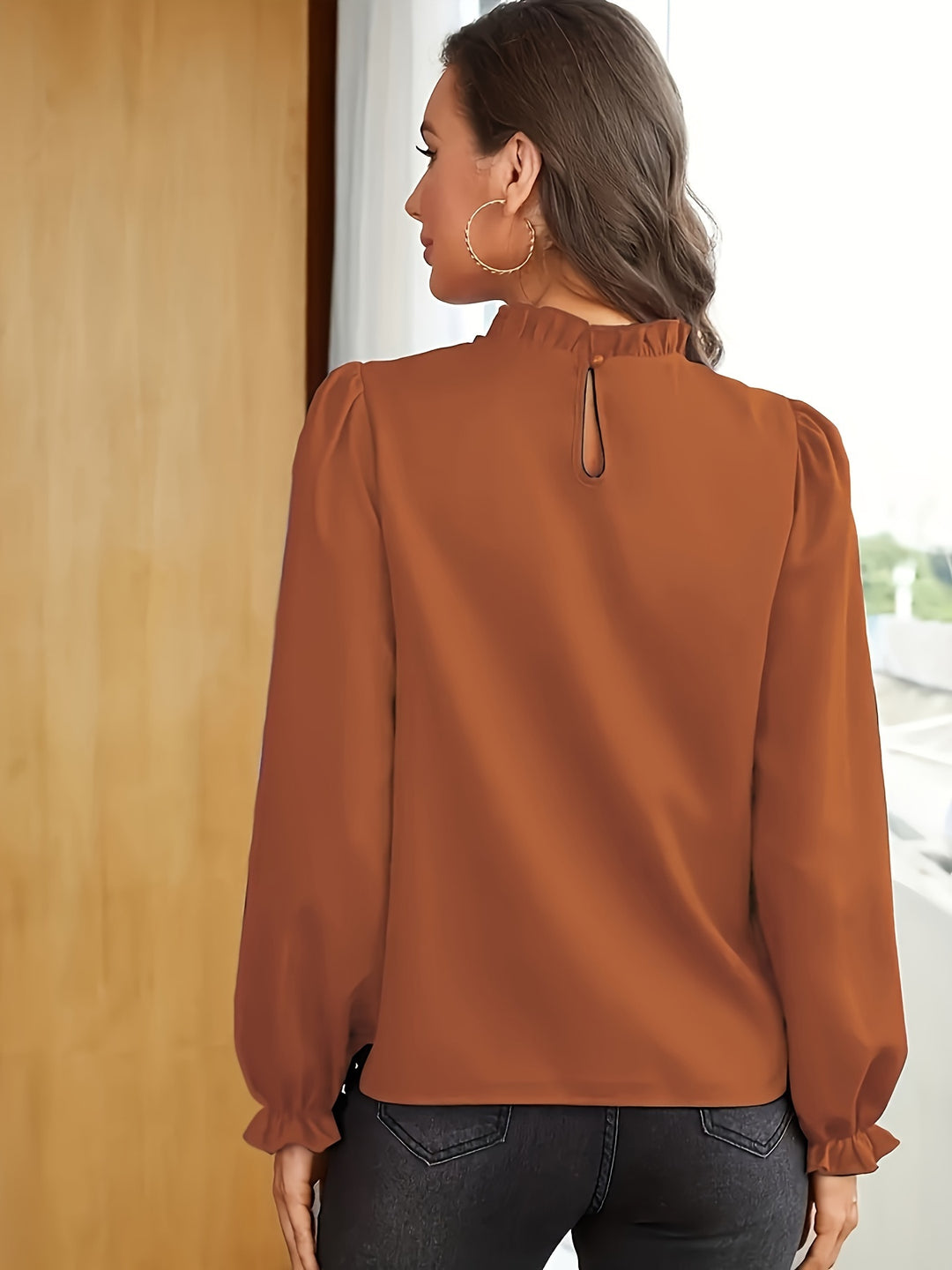 Anke | Elegante Blouse met Ruche-kraag