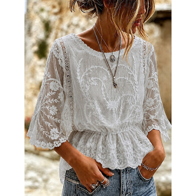 Nettie | Verfijnde Kanten Blouse