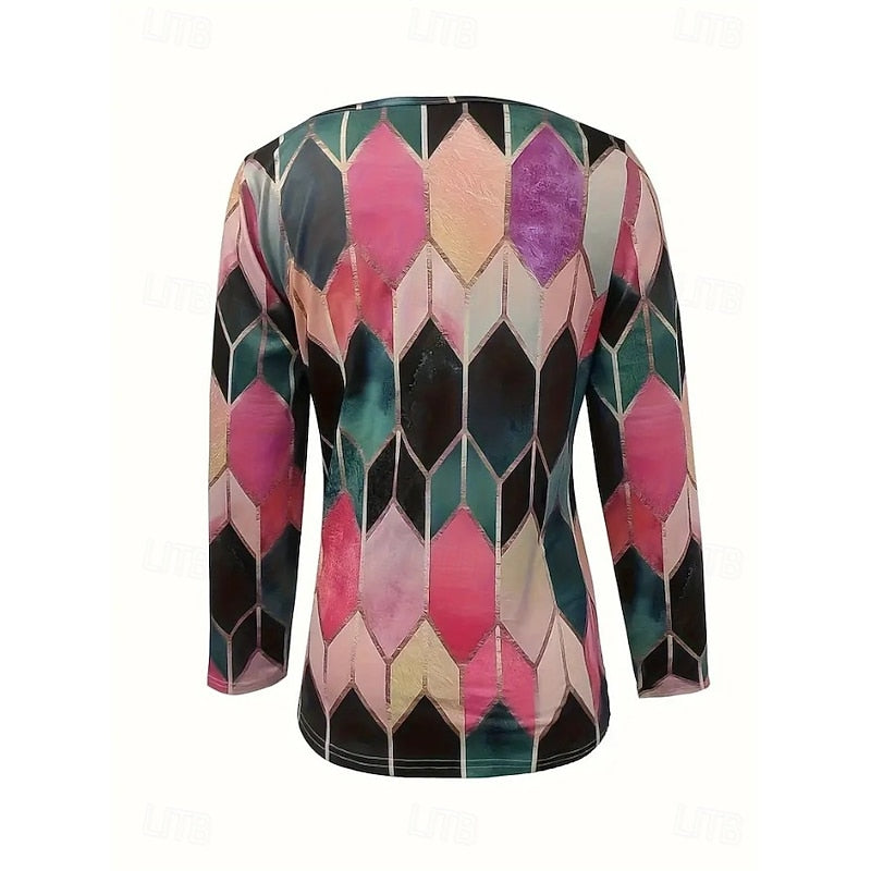 Aleida | Sierlijke Bloemenprint Top met Kwart Rits