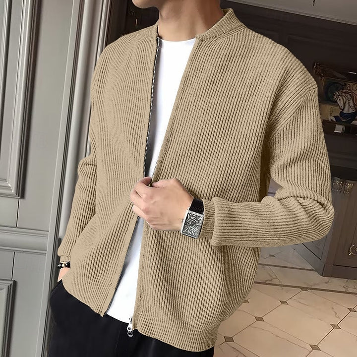 Marten | Verfijnd Geribbeld Vest met Rits